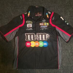 vintage Kyle Busch m&m work shirt racing shirt. Mens small